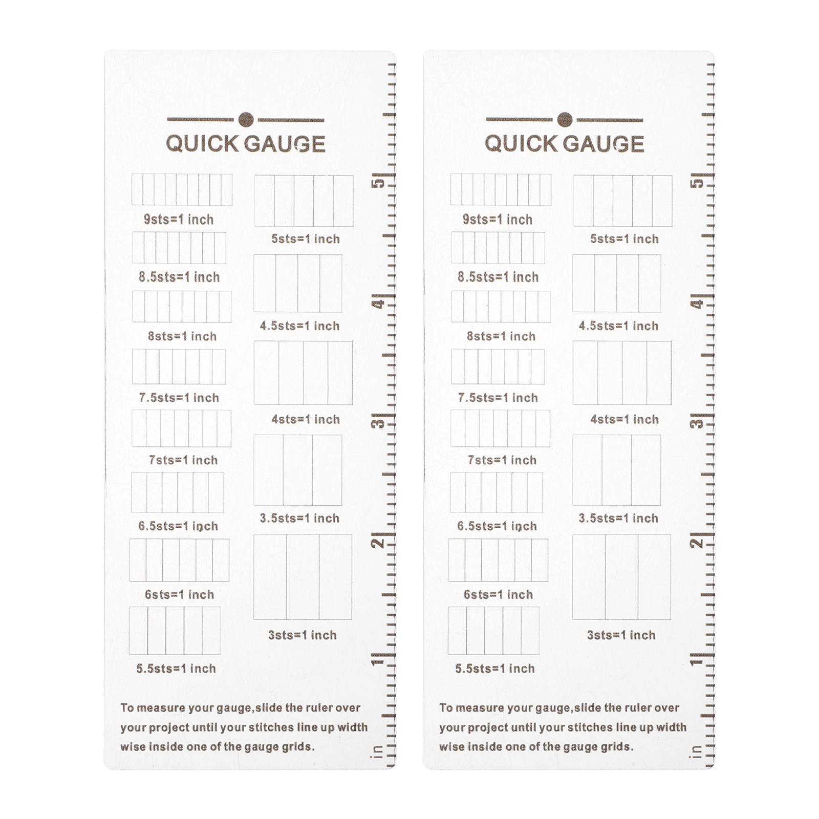 2Pcs Knitting Gauge Ruler Acry - Sewing Knit recension och pris