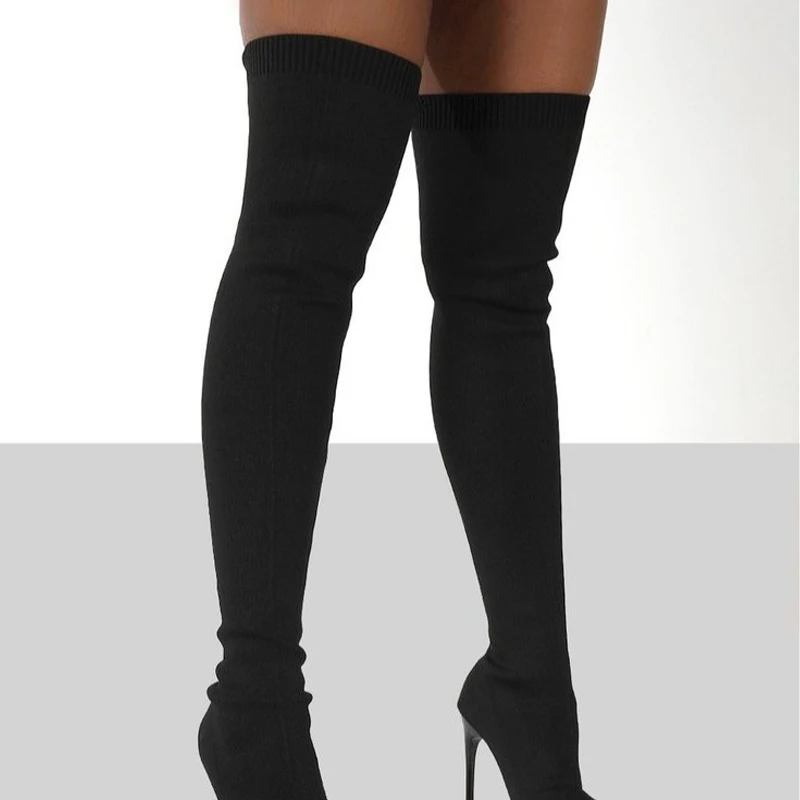 Women Autumn Over The Knee Boo - Sewing Knit recension och pris