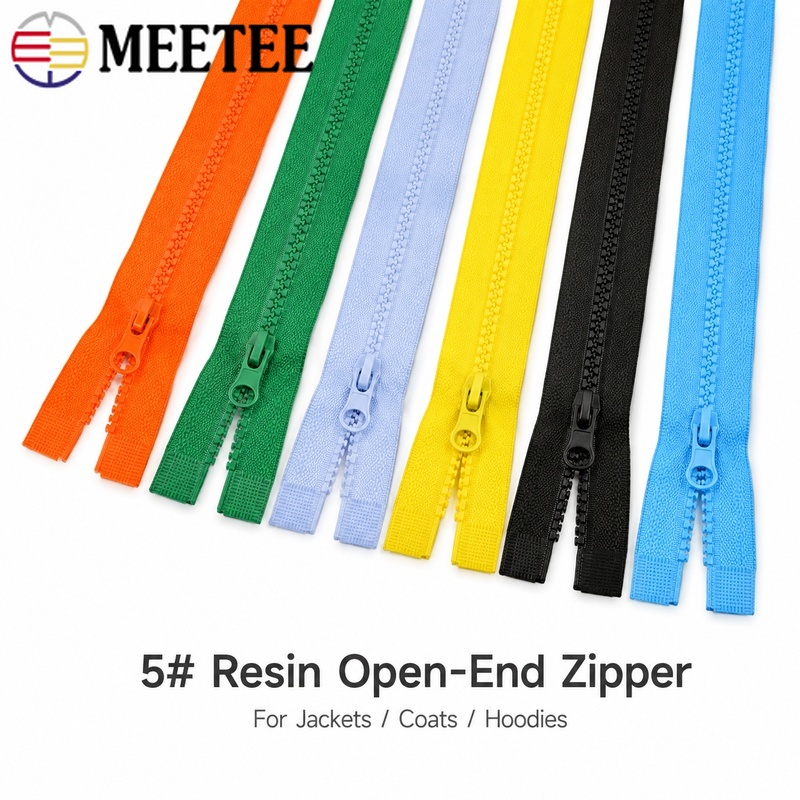 5Pcs 40-120cm 5# Resin Plastic - Sewing Front Zipper recension och pris