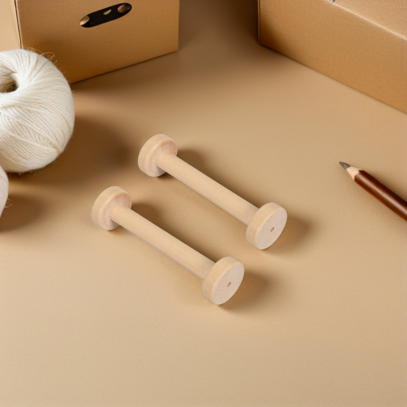 5Pcs Wooden Spools Natural Vin - Sewing In Textile recension och pris