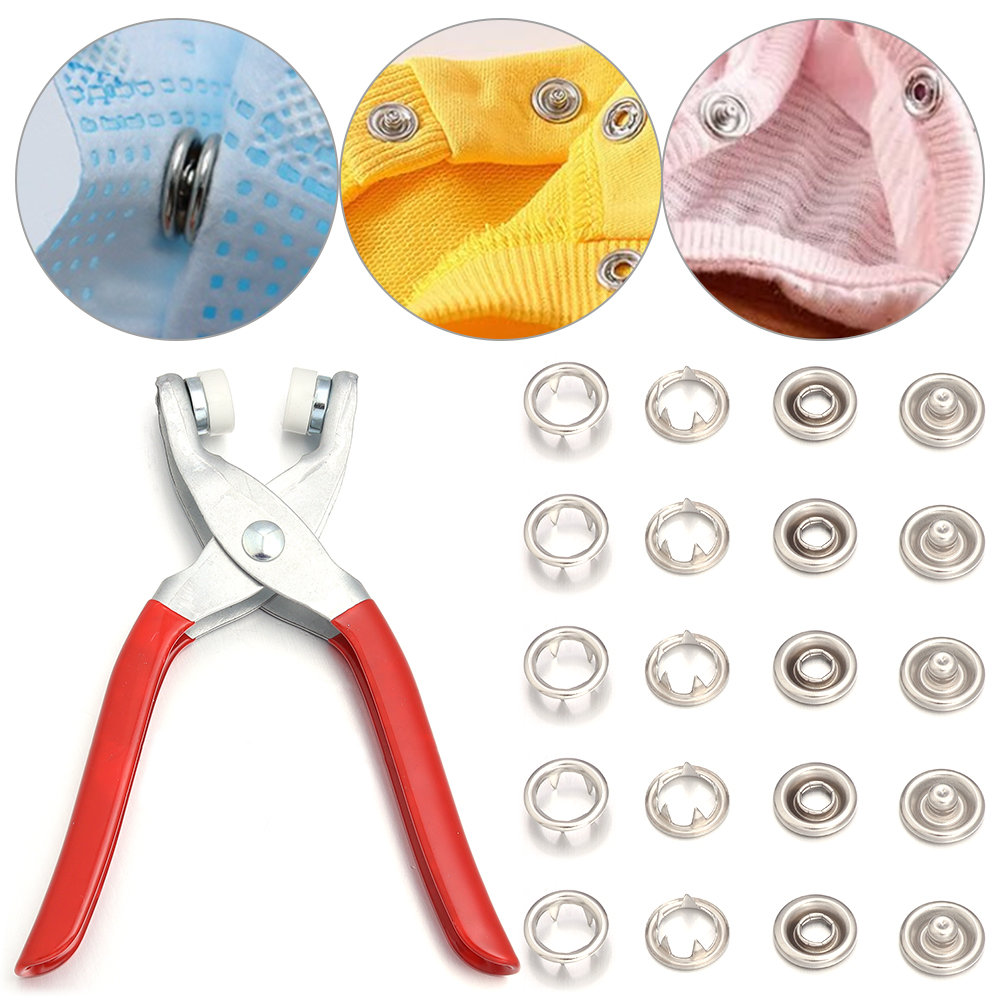 50sets 7.5/9.5/11mm Stainless  - Snap Button Plier recension och pris