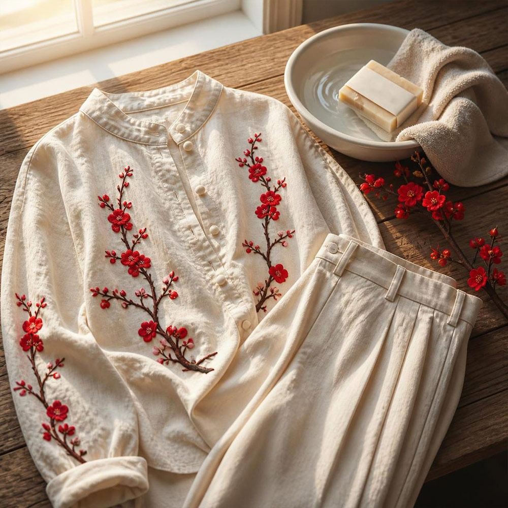 DIY Cherry Blossom Iron On Pat - Sewing In Textile recension och pris