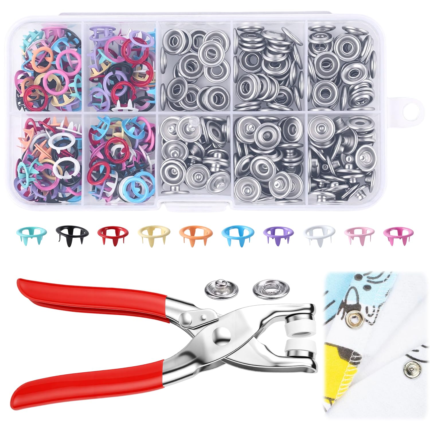 Sewing Kit with 100PCS Metal B - Snap Button Plier recension och pris